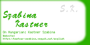 szabina kastner business card